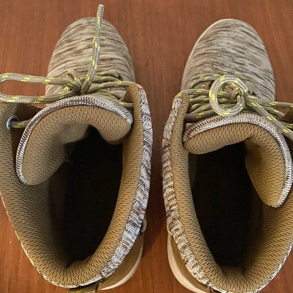 Brown and Tan Bearpaw Mid-top Lace-up Sneaker Boots - Picture 4 of 7